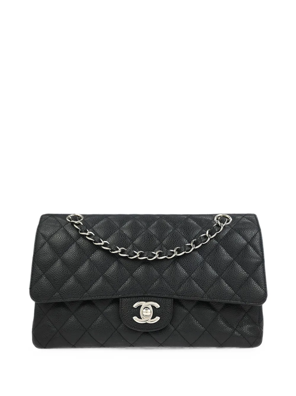 CHANEL Pre-Owned 2012-2013s medium quilted Classic Double Flap shoulder bag - Nero