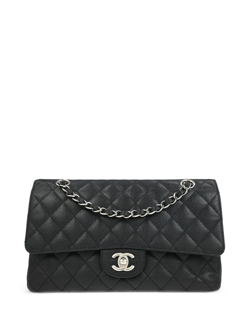 CHANEL Pre-Owned 2012-2013s medium quilted Classic Double Flap shoulder bag - Black