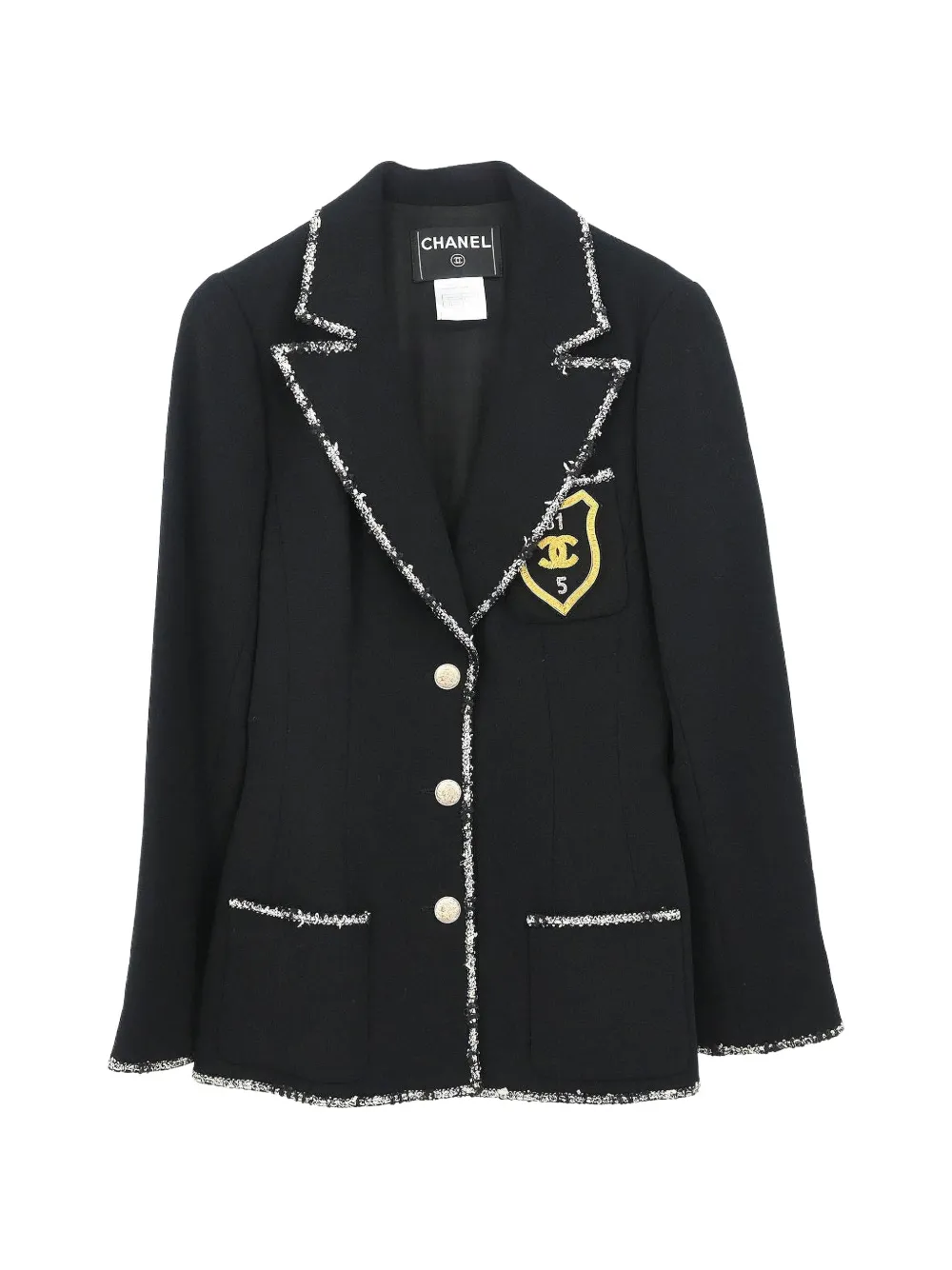 CHANEL Pre-Owned 2005 Emblem single-breasted jacket - Black