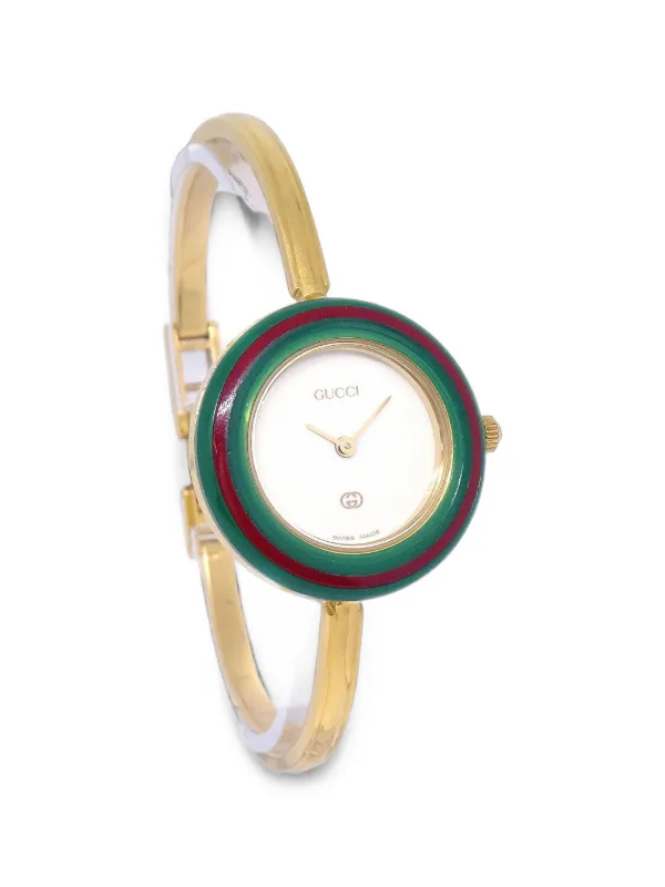 Gucci Pre-owned Change Bezel 26mm Watch in White