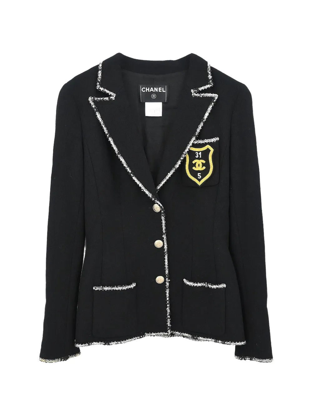 CHANEL Pre-Owned 2005 emblem single-breasted blazer - Nero