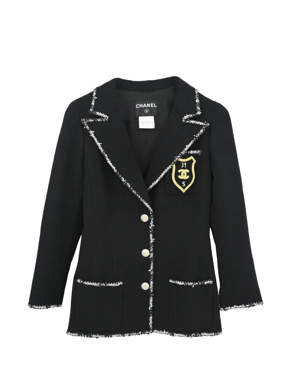 CHANEL Pre-Owned 2005 Emblem single-breasted blazer - Nero