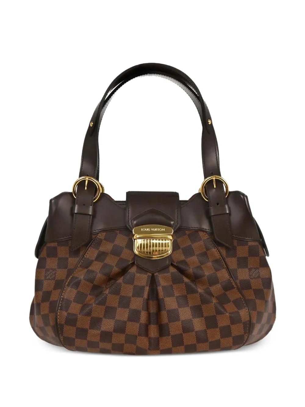 Louis Vuitton Pre-Owned Damier Sistina PM check-pattern shoulder bag - Marrone