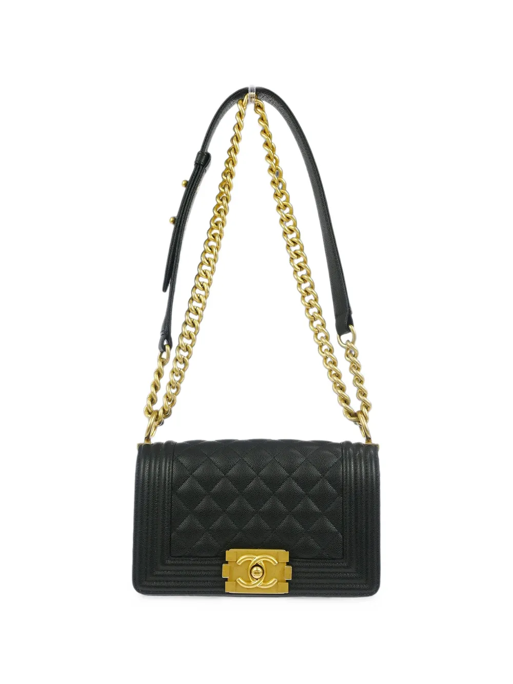 CHANEL Pre-Owned 2019 Boy Chanel chain crossbody bag - Nero