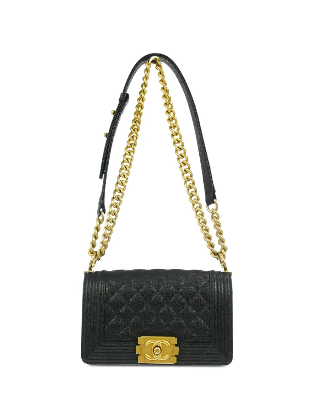 CHANEL Pre-Owned 2019 Boy Chanel chain crossbody bag - Black