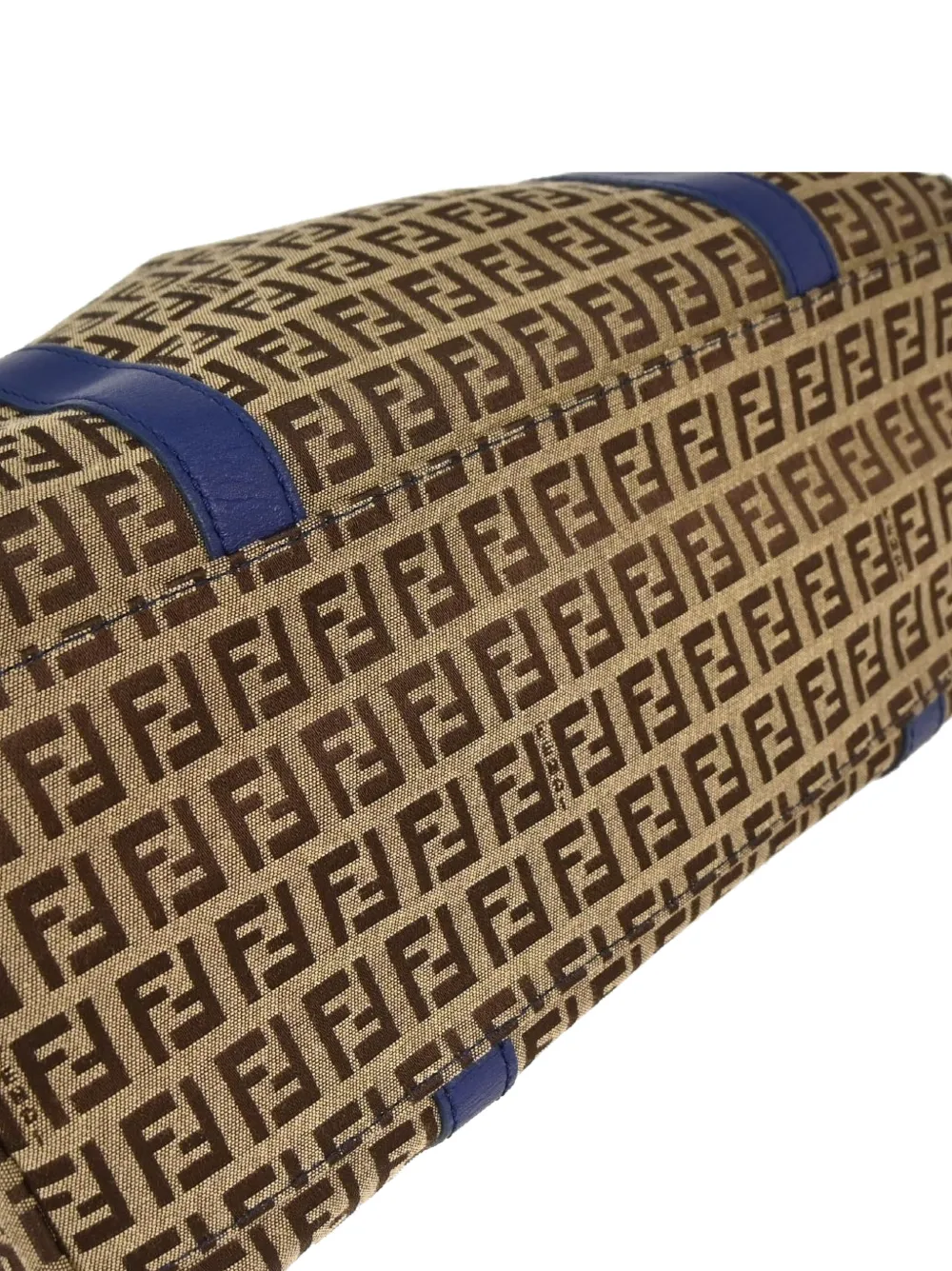 Fendi Pre-Owned Zucchino canvas shopper met logobedel Beige