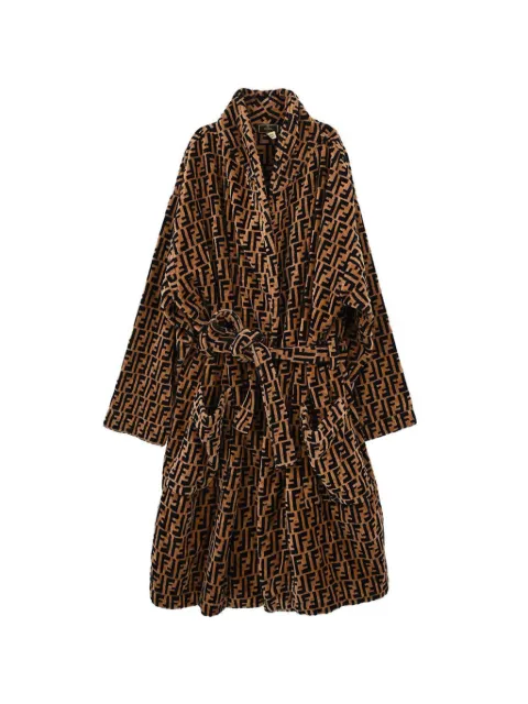 Fendi Pre-Owned Zucca belted bathrobe