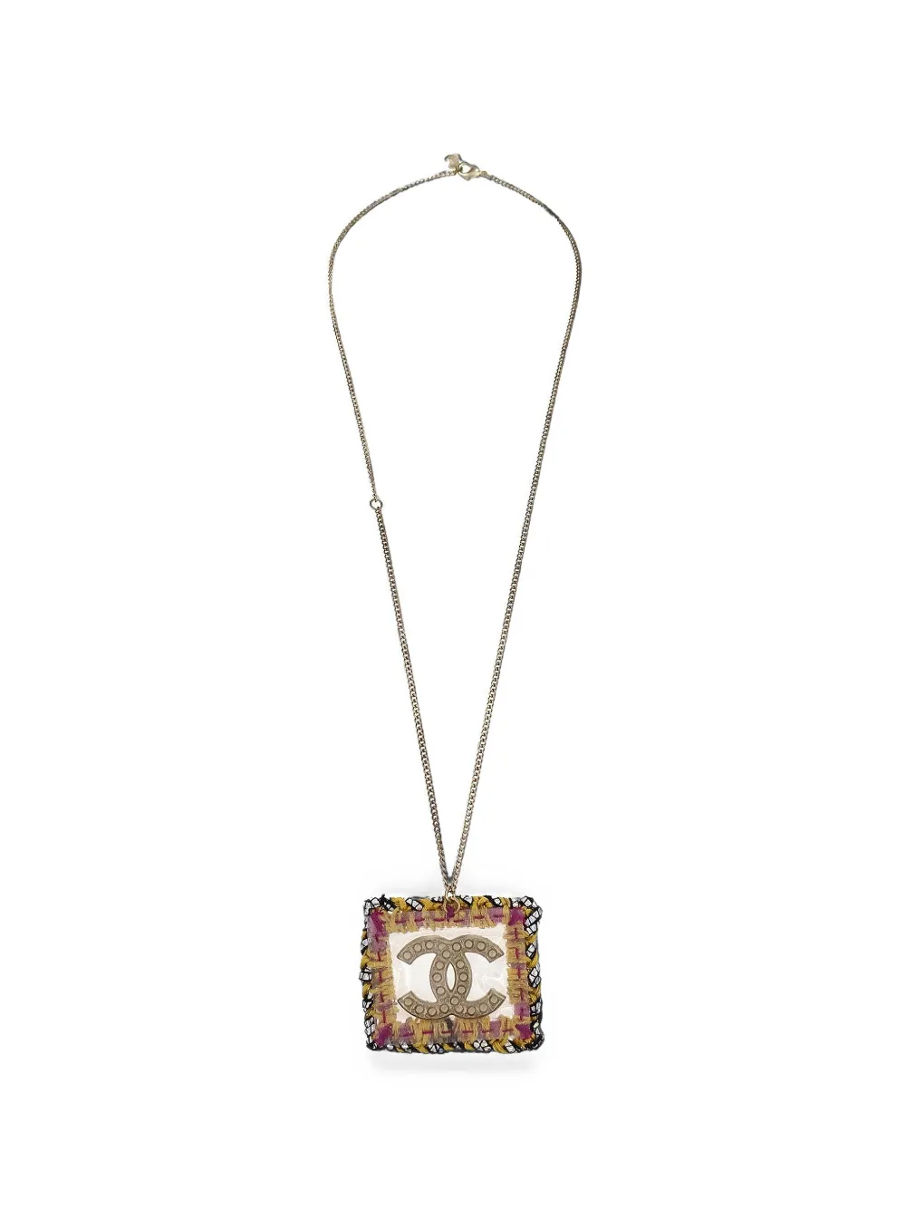 CHANEL Pre-Owned CC rectangle necklace - Oro