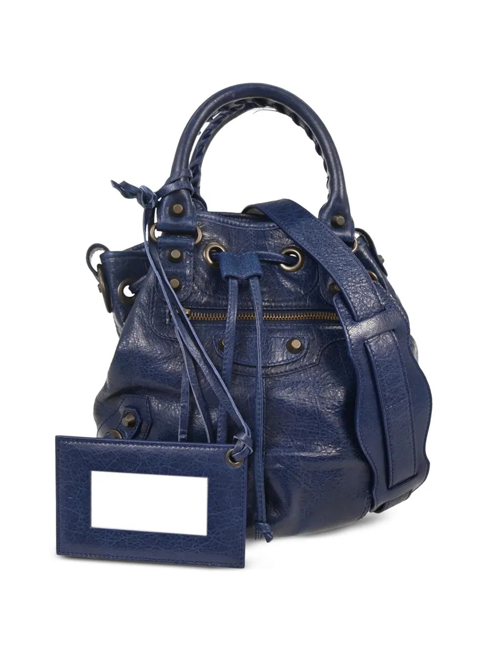 Balenciaga Pre-Owned Classic Mini Pompon shoulder bag - Blue