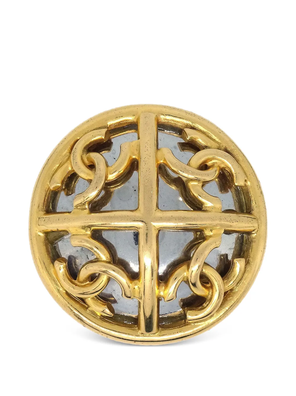 CHANEL Pre-Owned Interlocking C Medallion brooch - Gold