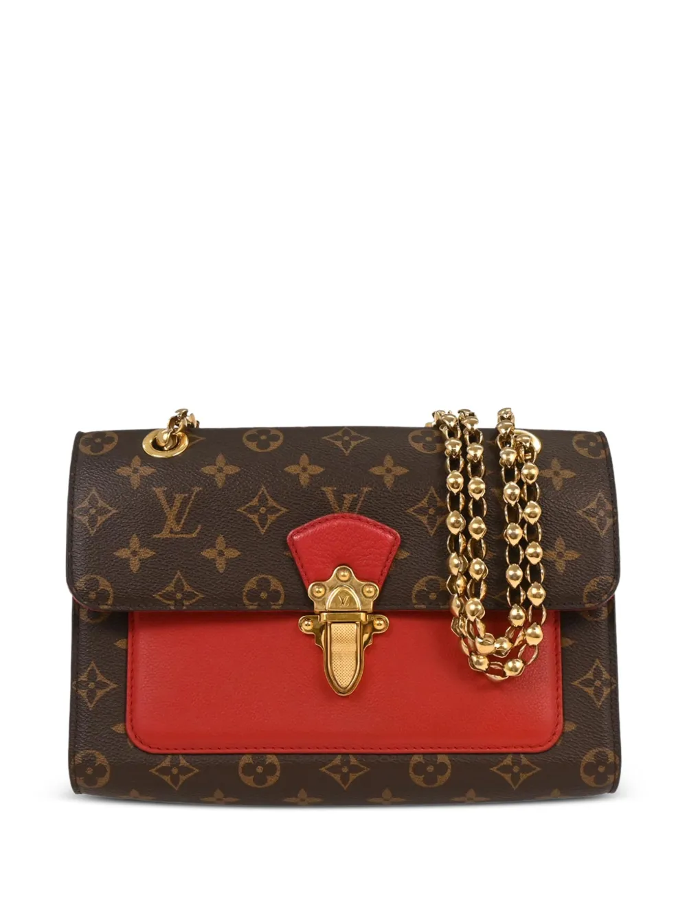 Louis Vuitton Pre-Owned Victoire Monogram canvas chain-strap shoulder bag - Marrone