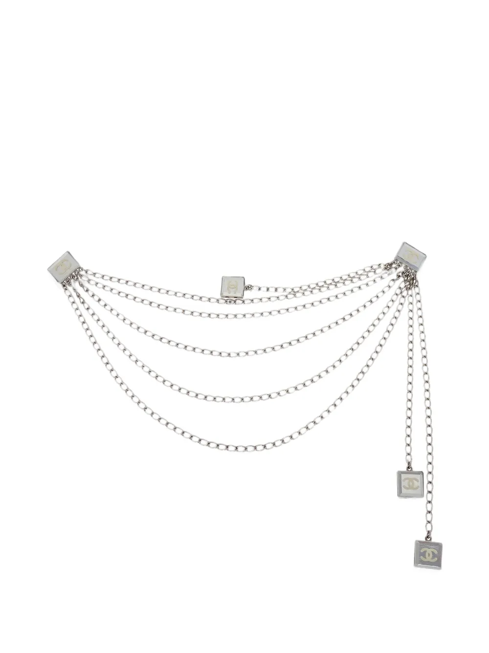 CHANEL Pre-Owned multi-chain brooch – Silver