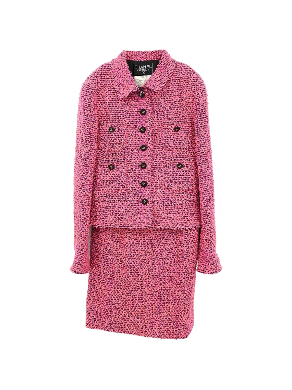 CHANEL Pre-Owned 1994 tweed skirt suit - Rosa