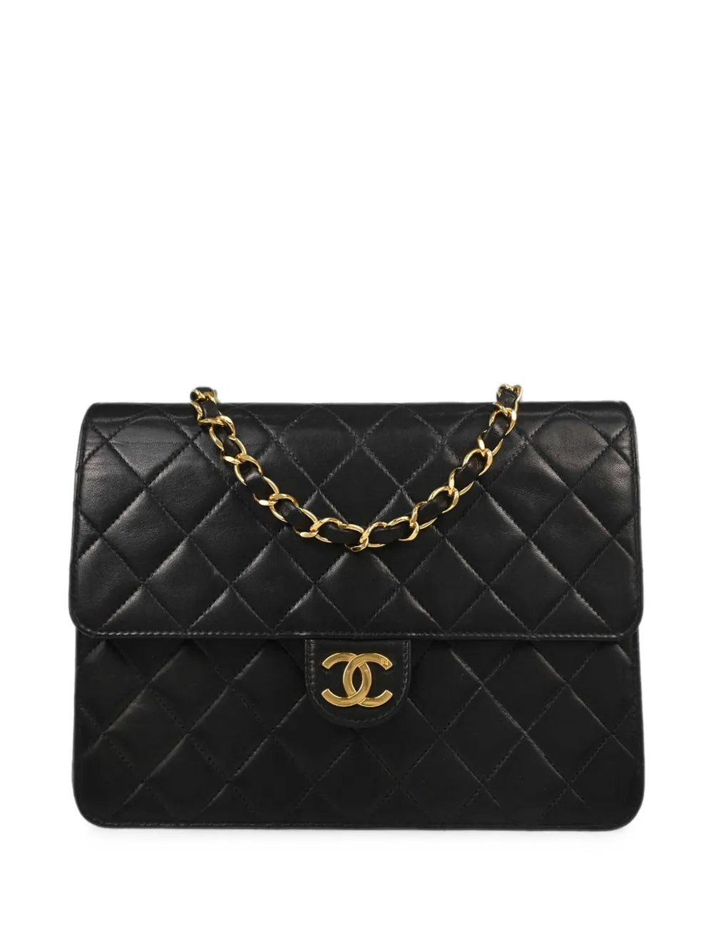CHANEL Pre-Owned 2000-2002 small quilted CC turn-lock shoulder bag - Schwarz