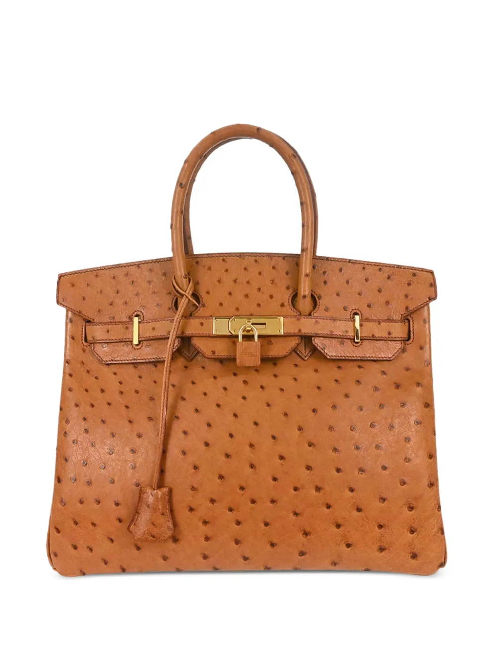 Hermès Pre-Owned 1999 Ostrich Birkin 35 leather tote bag - Braun