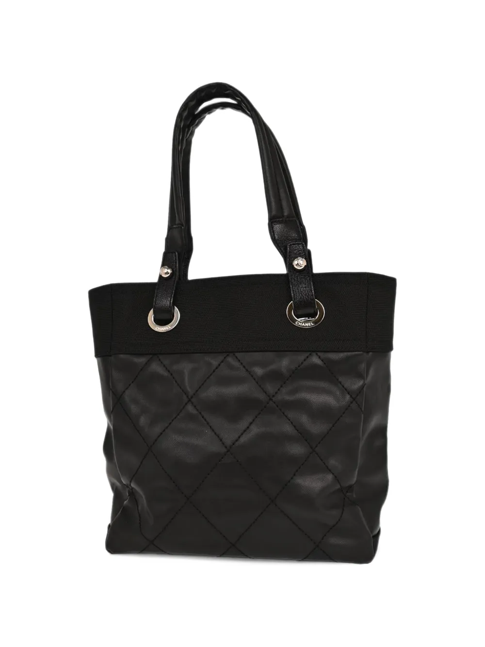 CHANEL Pre-Owned 2012-2013 PM Paris-Biarritz diamond-quilted tote bag - Nero