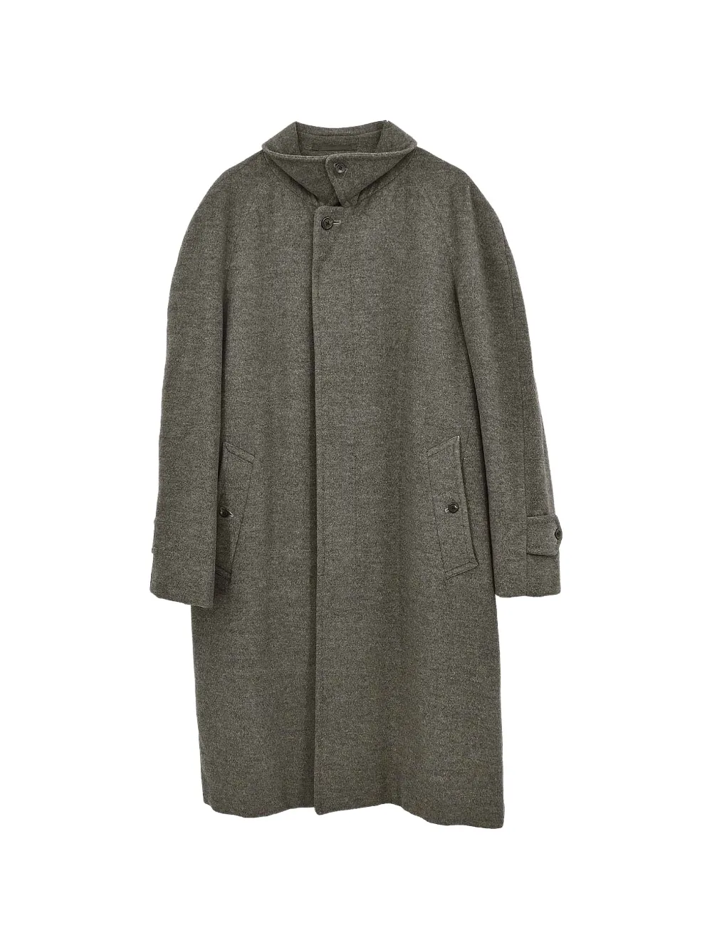 Burberry Pre-Owned button-fastening wool single-breasted coat - Grigio