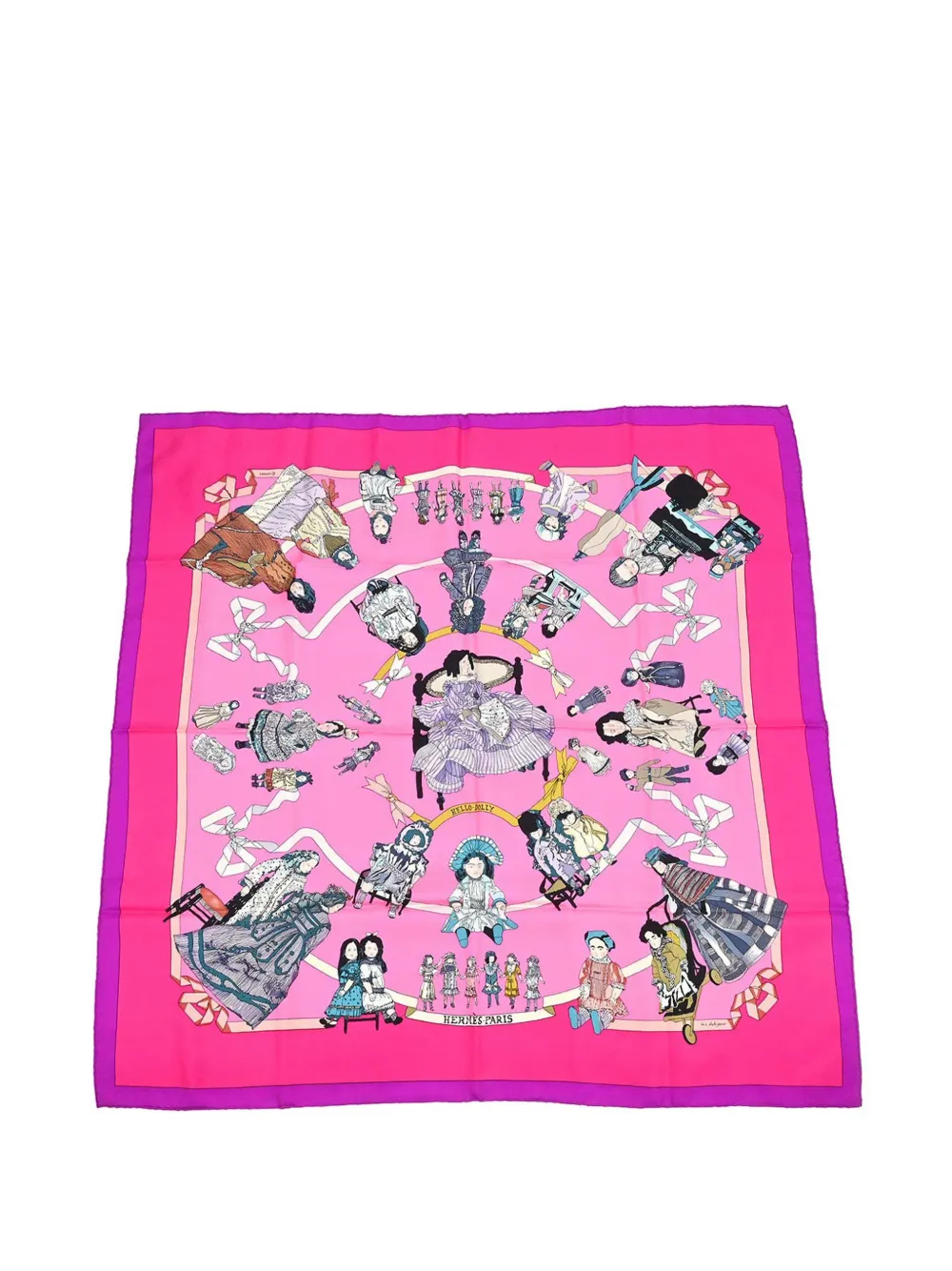 Hermès Pre-Owned small Hello Dolly Carre scarf - Rosa