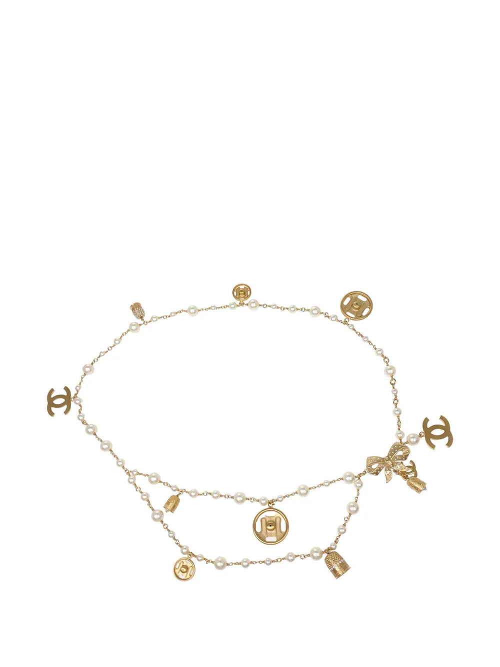 CHANEL Pre-Owned Icon Charm chain belt - Gold
