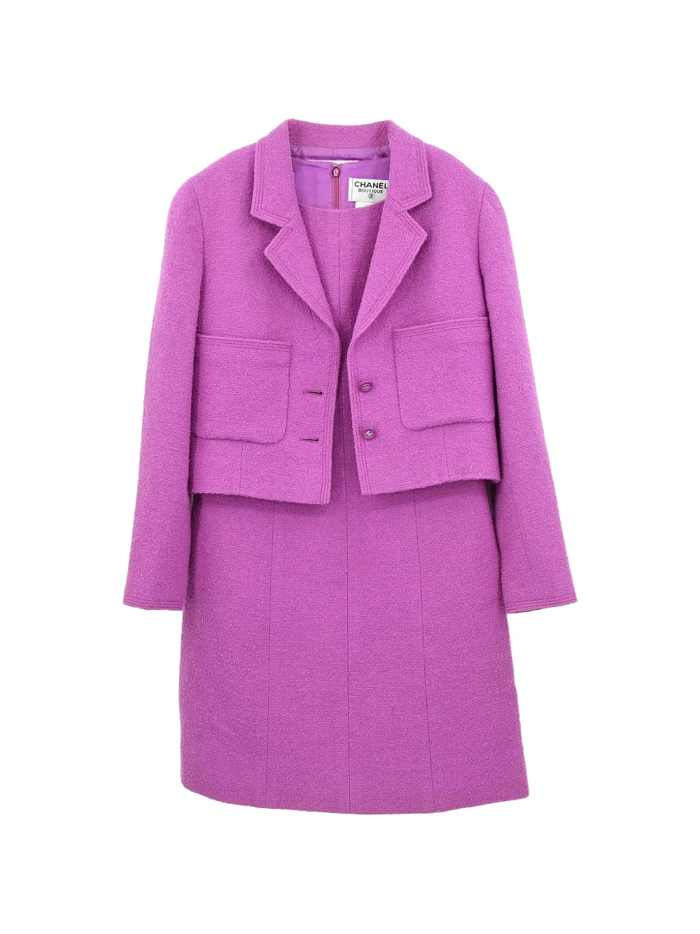 CHANEL Pre-Owned 1996 notch-lapel dress suit - Viola