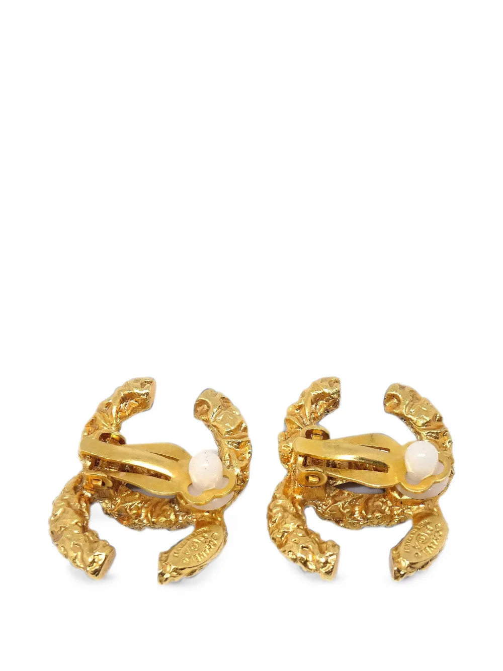 CHANEL Pre-Owned CC clip-on earrings - Oro