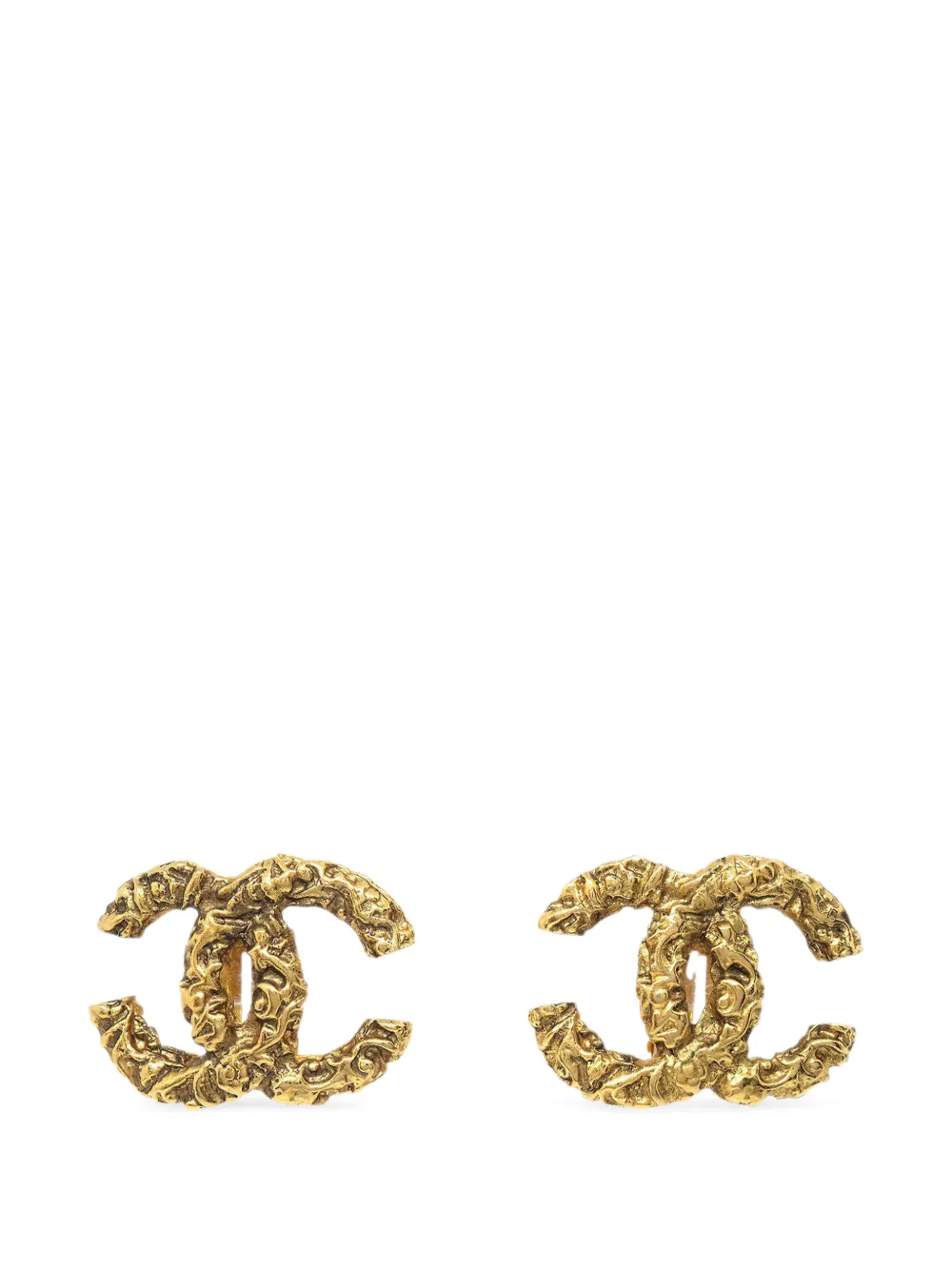 CHANEL Pre-Owned CC clip-on earrings - Gold