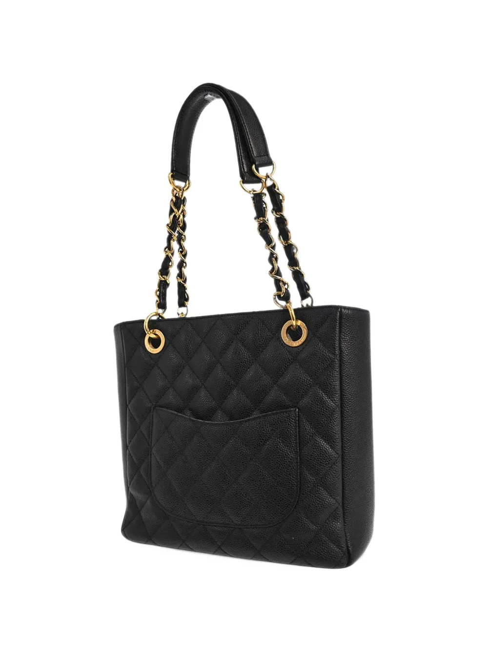 CHANEL Pre-Owned 2011 petite Shopping Tote chain-strap tote bag - Nero