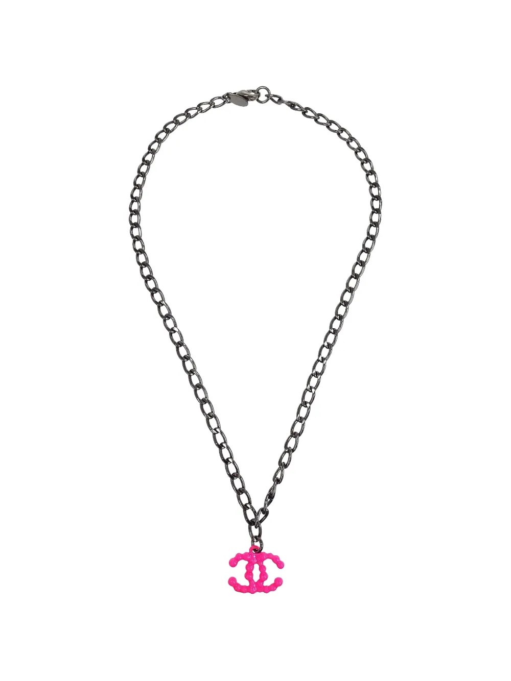 CHANEL Pre-Owned 2004 CC pendant necklace - Grey