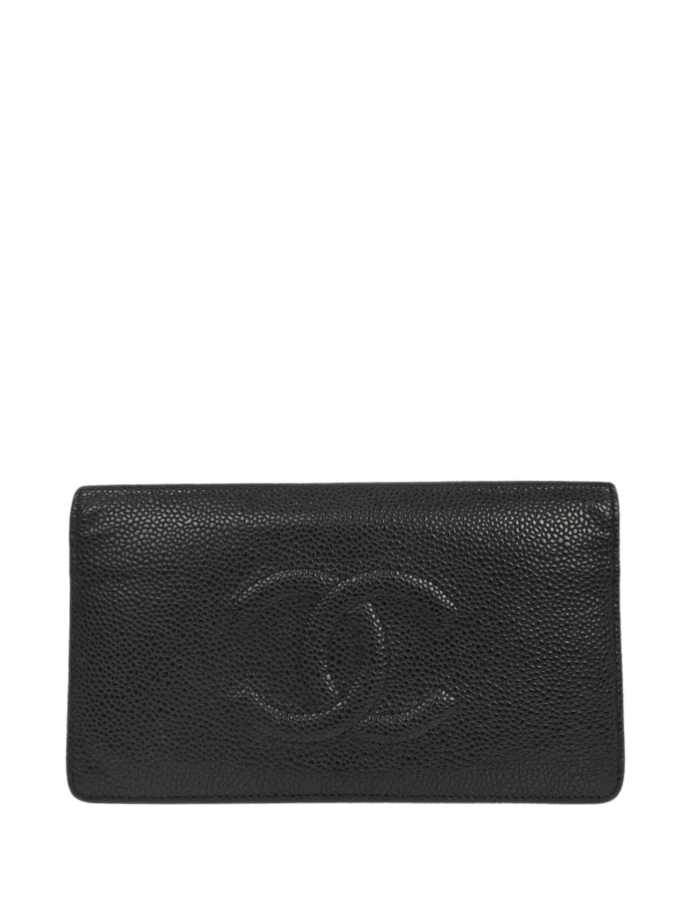 CHANEL Pre-Owned 2012 Caviar bifold wallet - Schwarz