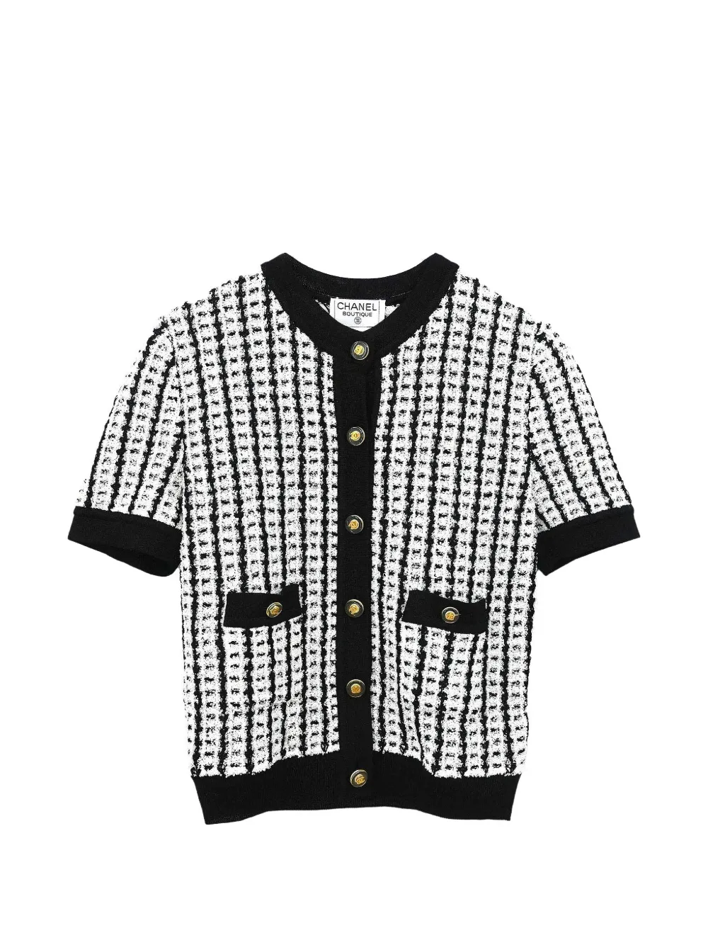 Pre-owned Chanel 1997 Cc-logo Cardigan In White