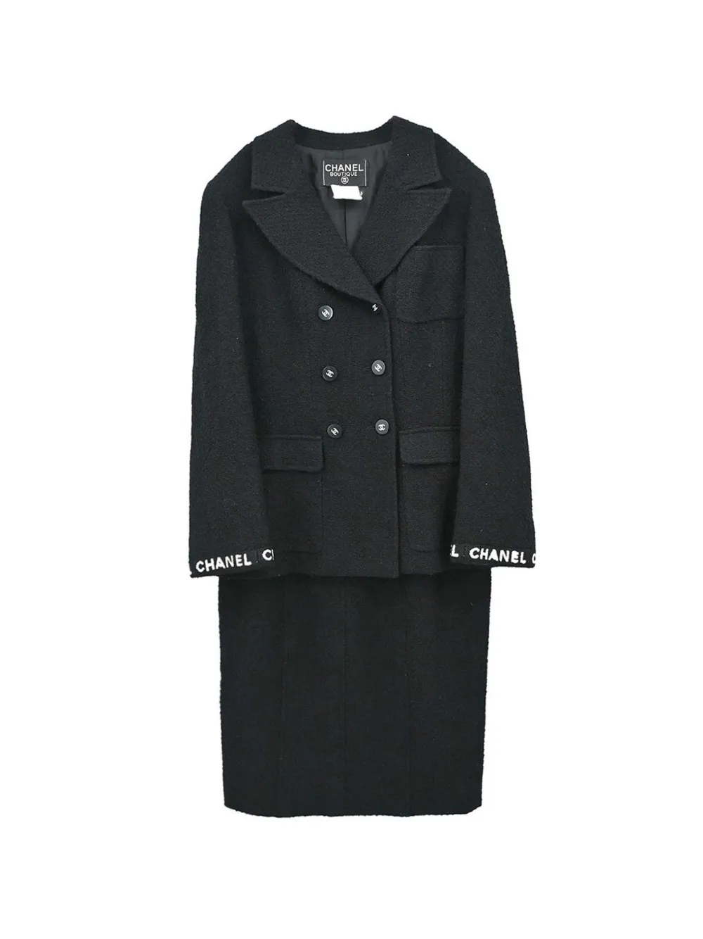 CHANEL Pre-Owned 1995 double-breasted skirt suit - Nero
