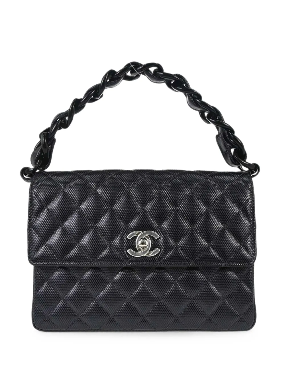 CHANEL Pre-Owned 1996-1997 lizard-embossed handbag - Nero