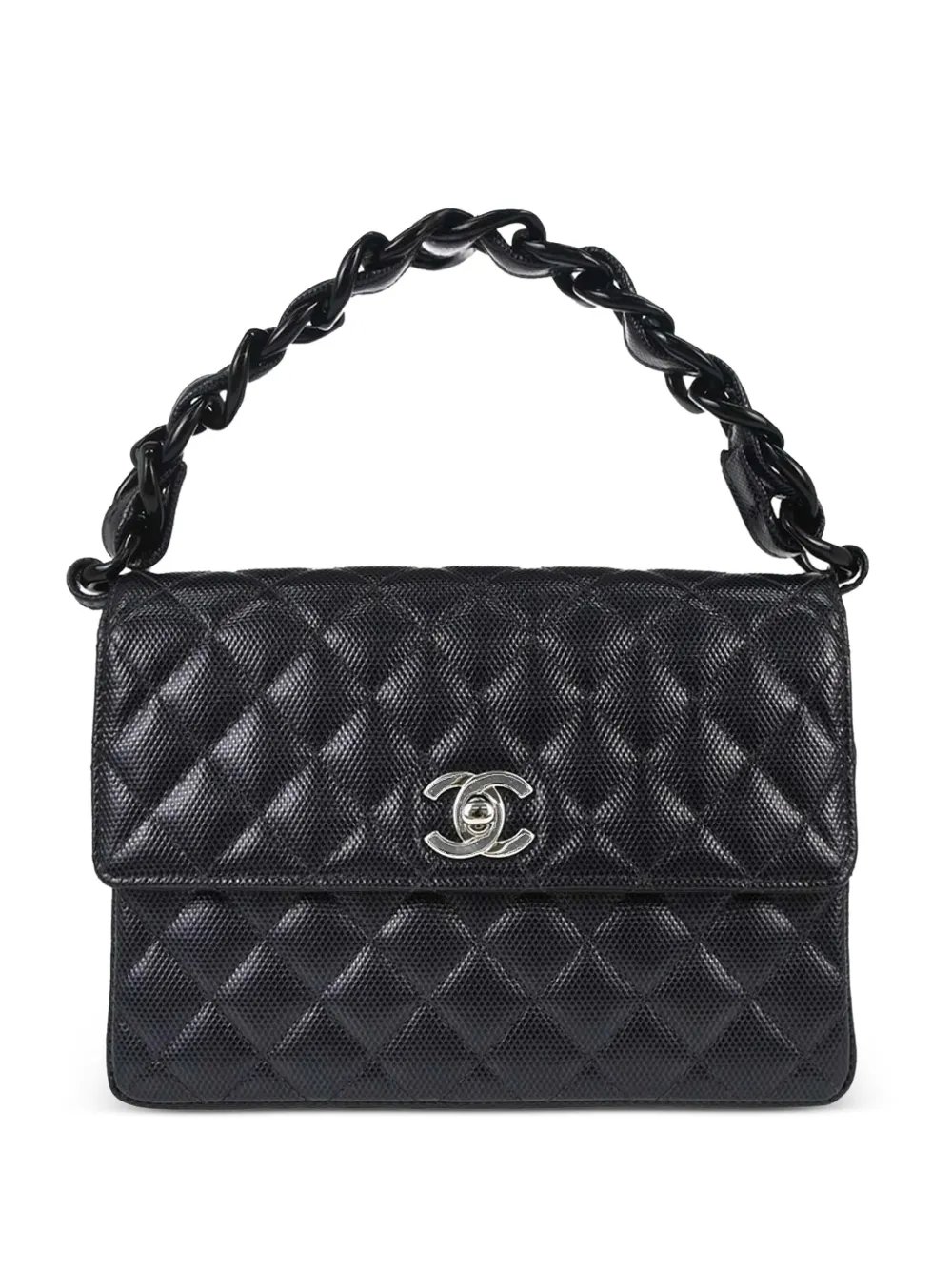 CHANEL Pre-Owned 1996-1997 lizard-embossed handbag - Schwarz