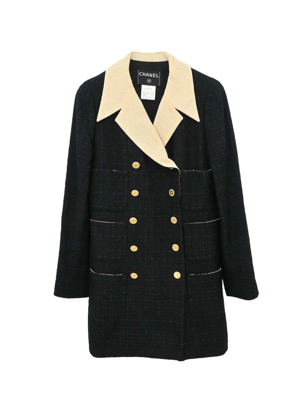 CHANEL Pre-Owned 2002 double-breasted coat - Nero