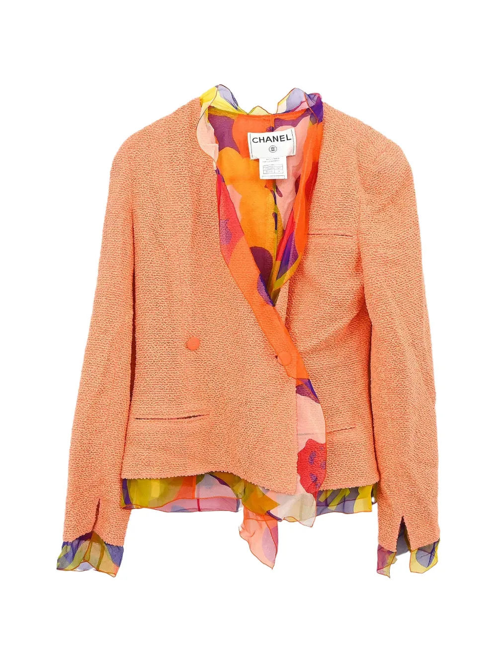 CHANEL Pre-Owned 2000 bouclé jacket - Orange
