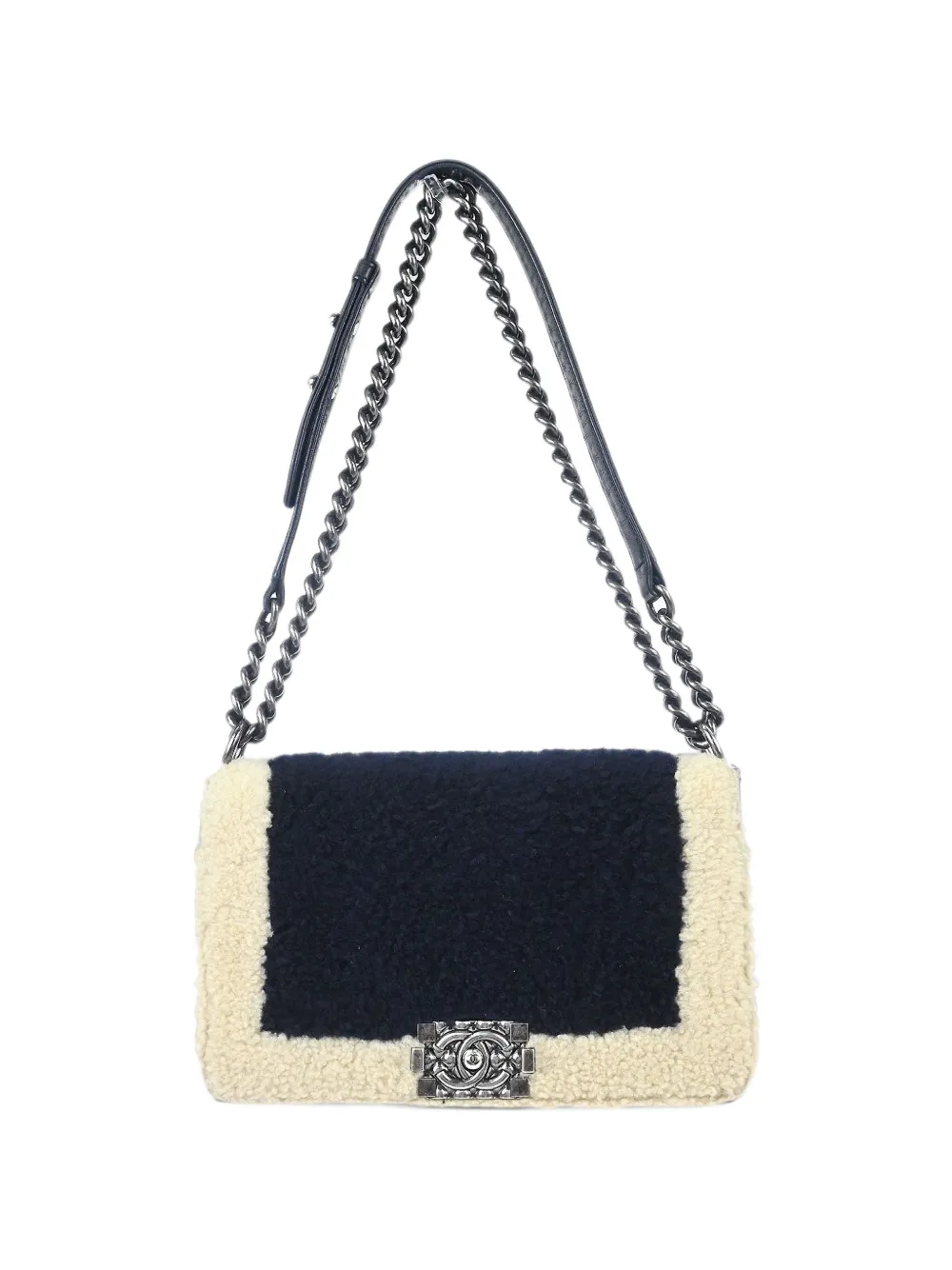 CHANEL Pre-Owned Boy Chanel foldover-top shoulder bag - Nero