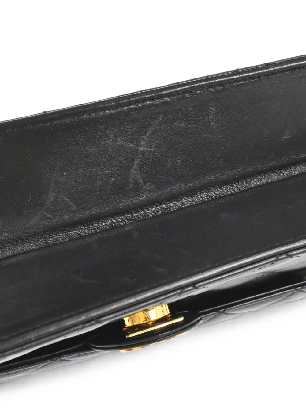 CHANEL Pre-Owned 1997-1999 kleine gewatteerde schoudertas met drukslot Zwart