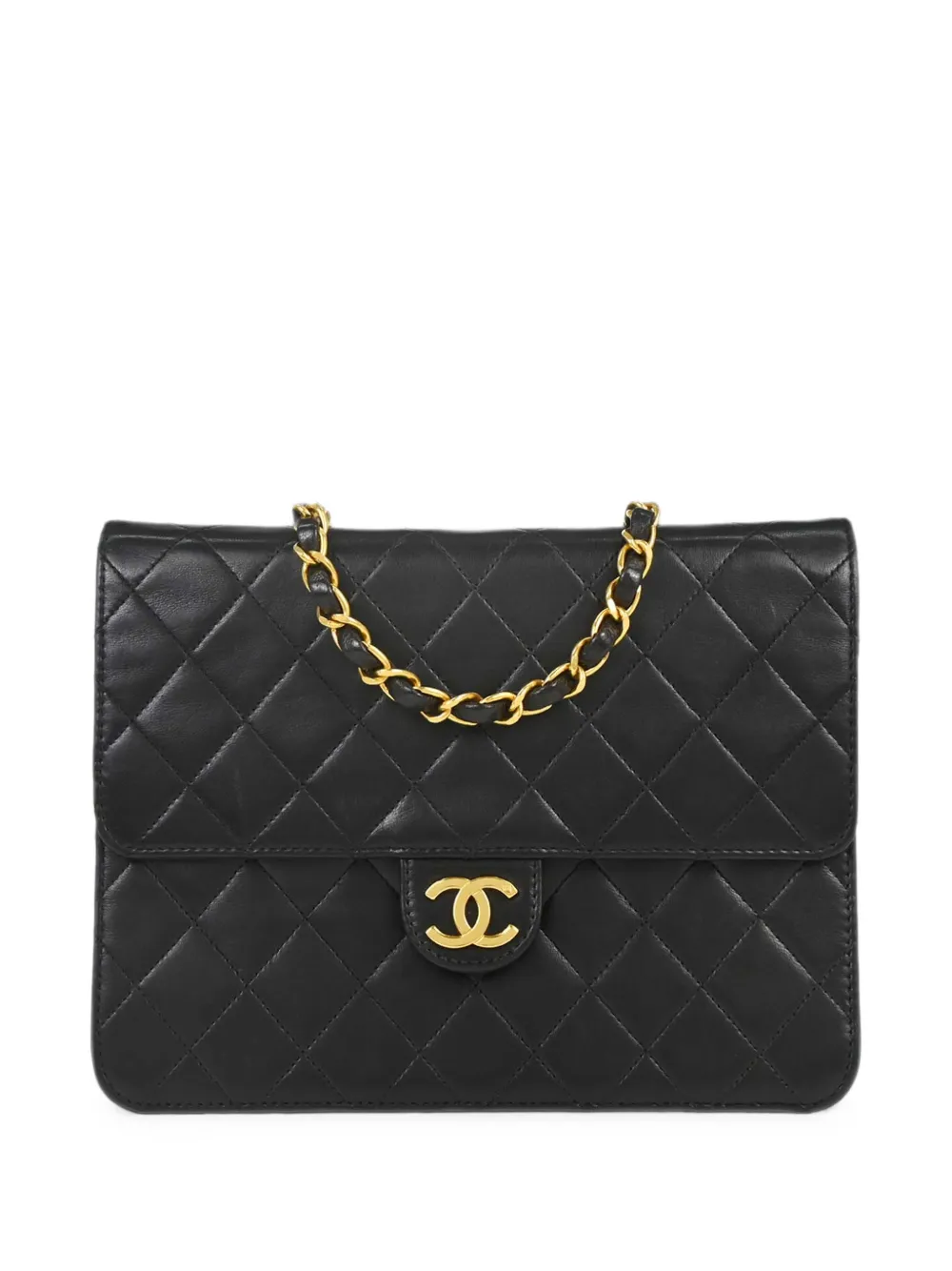CHANEL Pre-Owned 1997-1999 small quilted CC push-lock shoulder bag - Nero