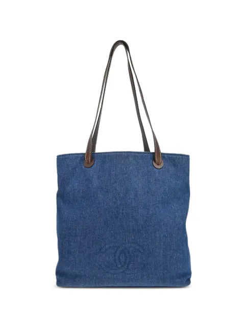 CHANEL Pre-Owned tote de mezclilla con detalle del logo 1997-1999