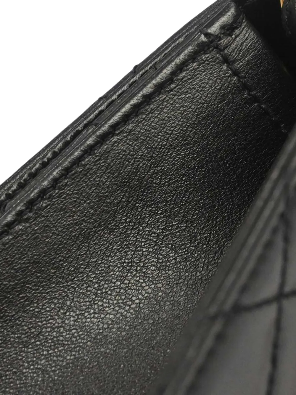 CHANEL Pre-Owned 1997-1999 leren schoudertas met drukslot Zwart