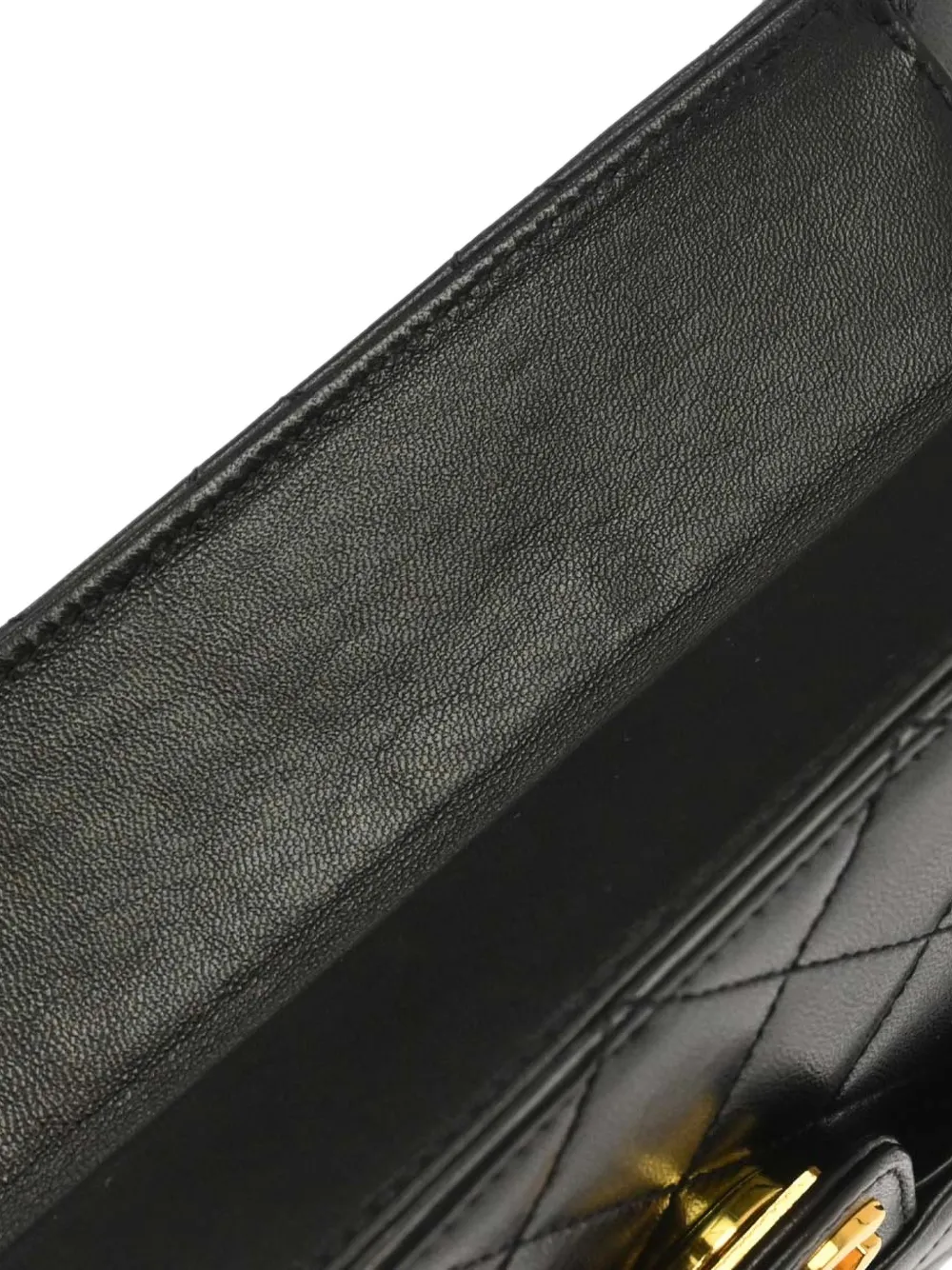 CHANEL Pre-Owned 1997-1999 leren schoudertas met drukslot Zwart