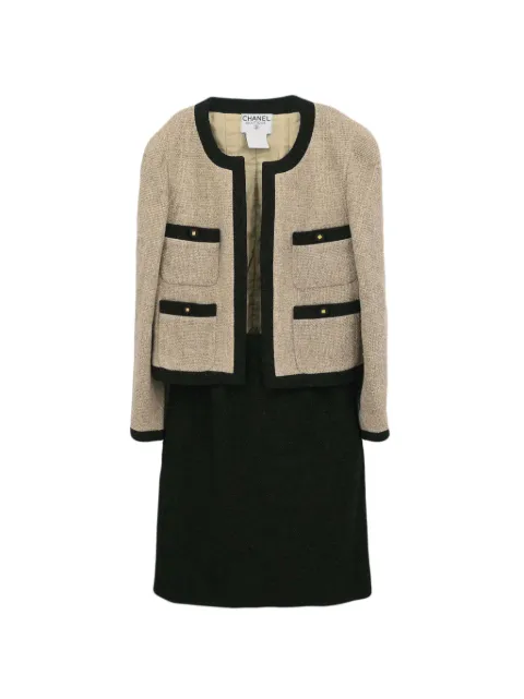 CHANEL Pre-Owned 1996 tweed skirt suit
