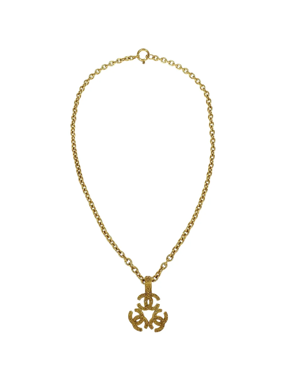 CHANEL Pre-Owned Triple CC-pendant necklace - Oro