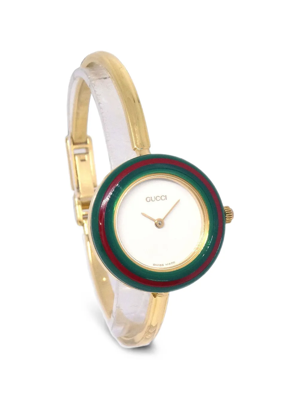 Gucci Pre-owned Change Bezel 25mm Watch in White