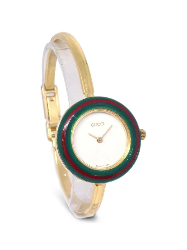 Gucci Pre-owned Change Bezel 25mm Watch in White