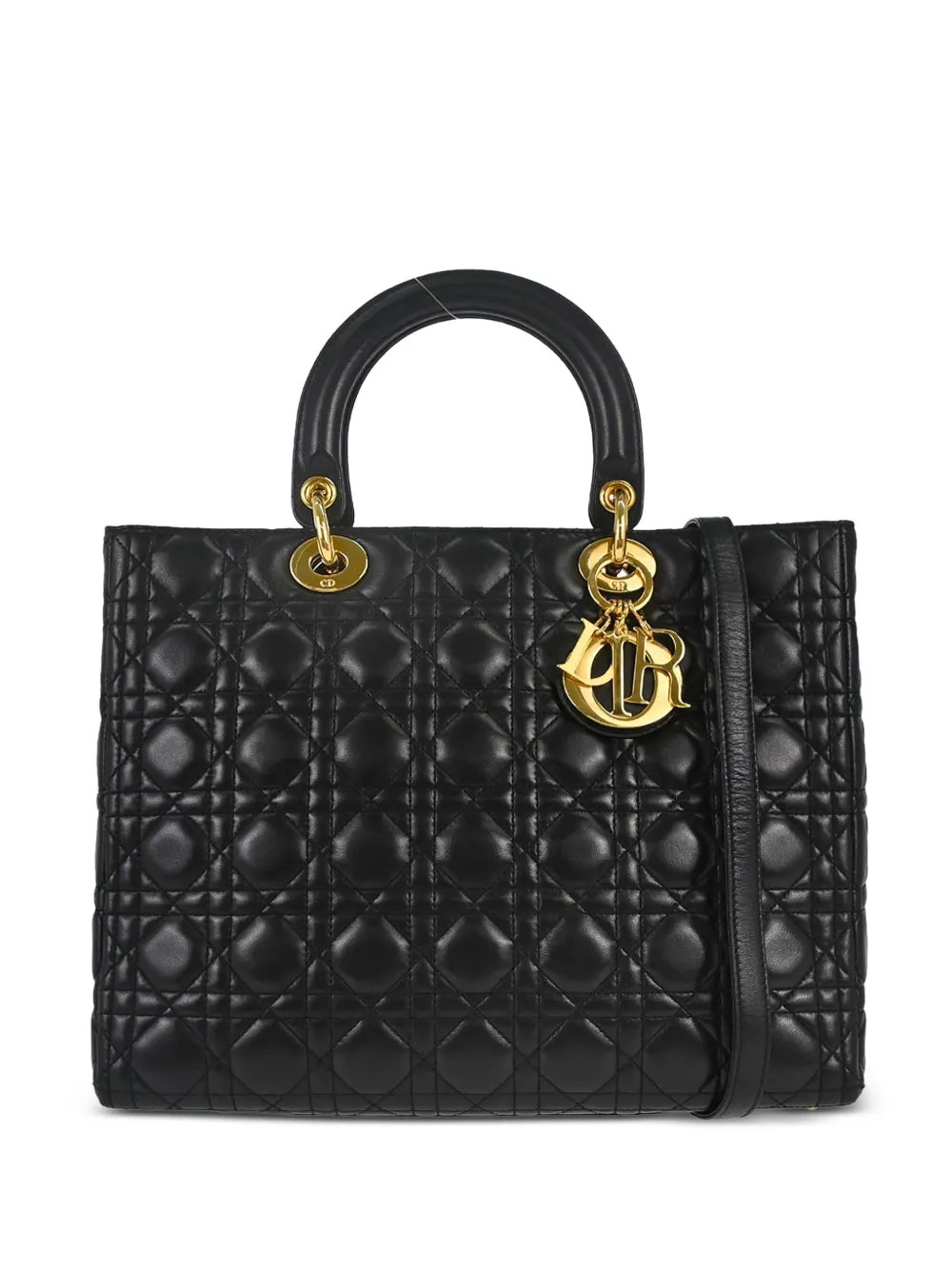 Christian Dior Pre-Owned 1999 large Lady Dior Cannage handbag - Schwarz