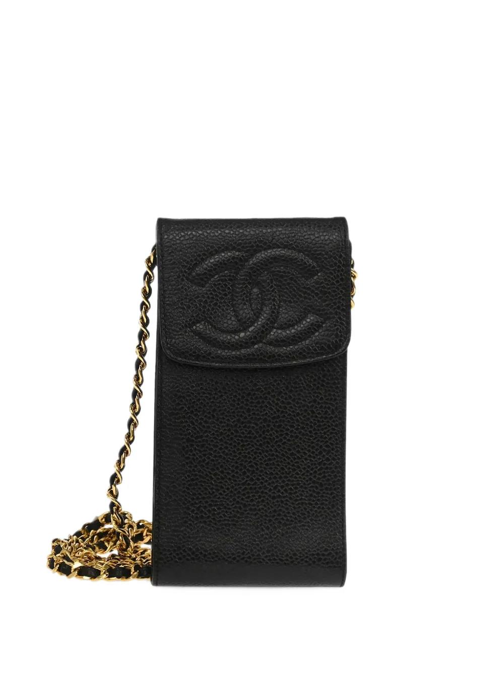 CHANEL Pre-Owned 1996-1997 CC turn-lock phone case – Black