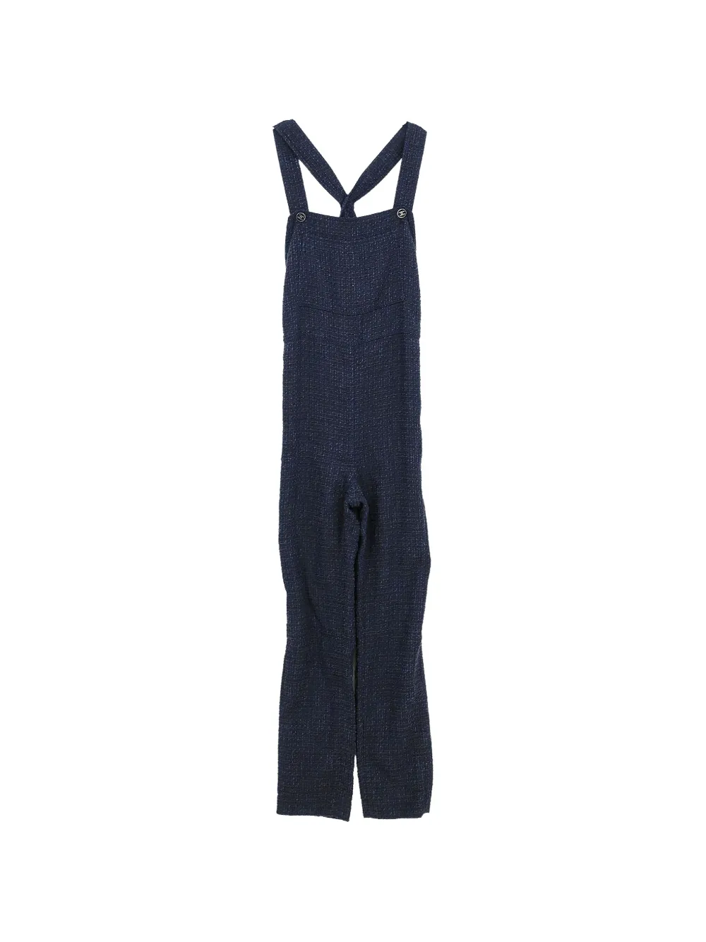 CHANEL Pre-Owned tweed dungarees - Blu