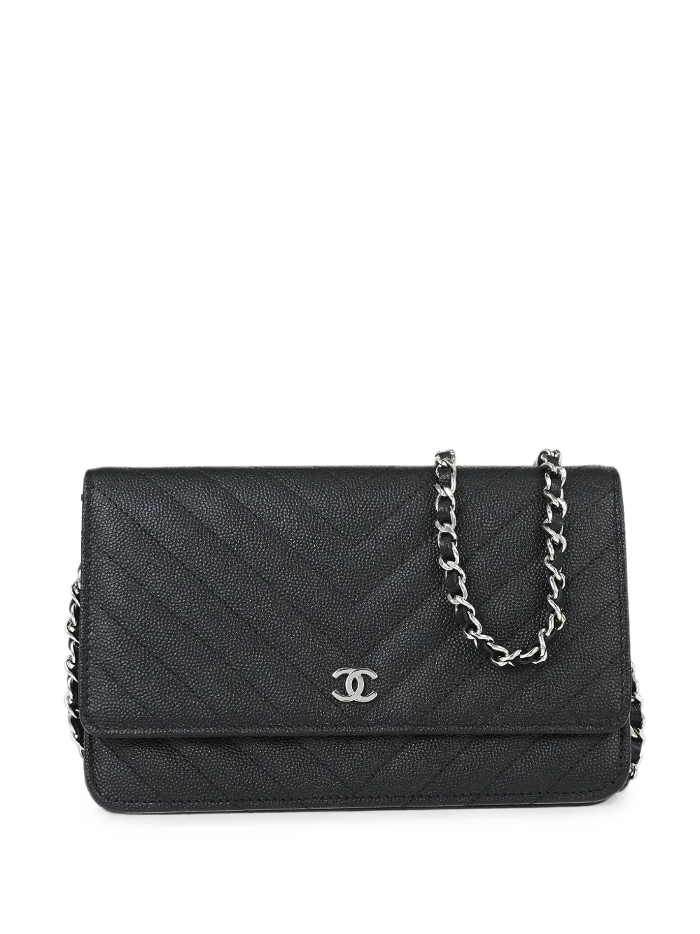CHANEL Pre-Owned 2018 Classic chevron-quilted mini bag - Nero
