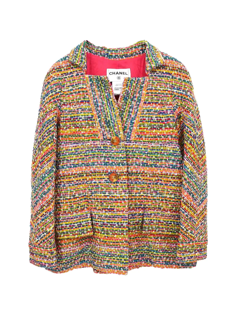 CHANEL Pre-Owned 2016 single-breasted tweed jacket - Jaune CHANEL Pre-Owned 2016 single-breasted tweed jacket - Jaune